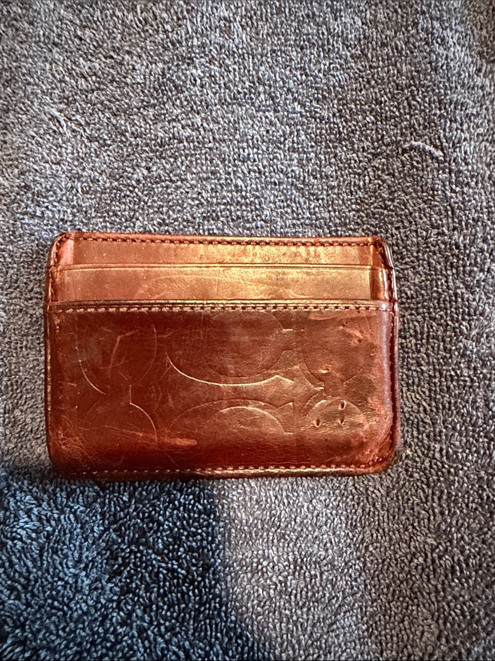 Coach Brown Leather Card Money holder